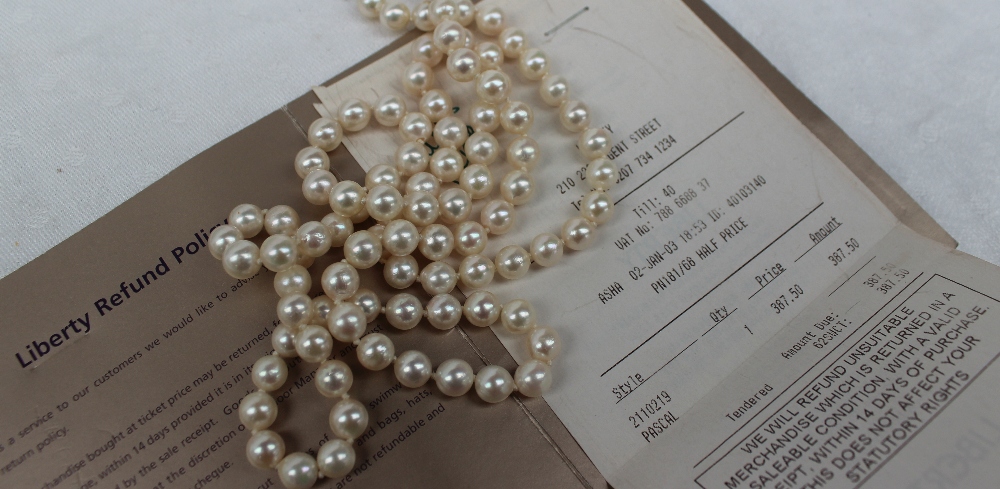 A string of Pascal at Liberty pearls, - Image 3 of 3