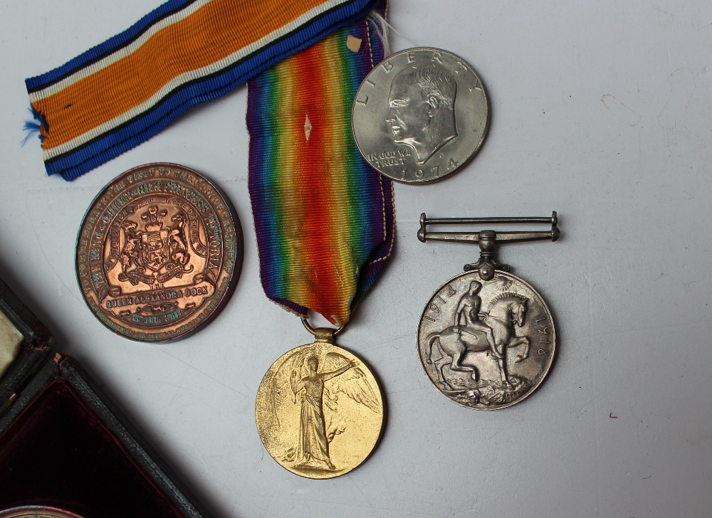 Two World War I medals, issued to J. 71880 J.H.Watts A.B.R. - Image 2 of 3