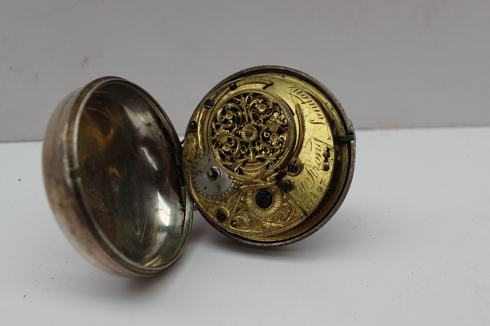 A late George III silver pair cased pocket watch together with a collection of pocket watches, - Image 4 of 4