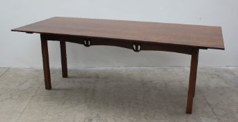 An oak dining table, after the original design by Charles Rennie Mackintosh, 2nd half 20th century,