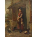 W H Weatherhead
A figure standing in a cottage door 
Oil on Canvas
Signed
59 x 44cm