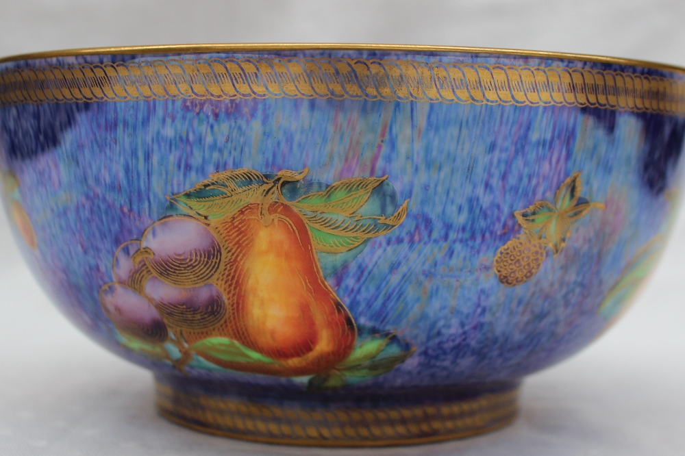 A Wedgwood fruit lustre bowl to a design by Daisy Makeig-Jones with fiery mottled orange interior - Image 4 of 5