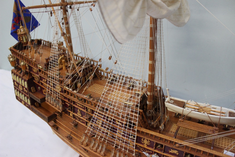 A scratch built model of the war ship The Royal Sovereign, - Image 3 of 4