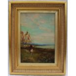 19th Century Continental School
Collecting wood
Oil on board
Indistinctly signed
24 x 16.