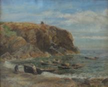Gertrude Lake
A Normandy beach scene
Oil on Canvas
Signed 
60 x 74cm