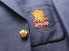 Allan Martin - 1973 Wales tour to Canada team blazer - Prince of Wales feather  embroidered crest,