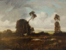 19th century Continental
A landscape scene
Oil on canvas
48 x 64cm