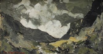 Charles Wyatt Warren
Mountainous Landscape "Llanberis"
Oil on Board
Signed and inscribed verso
18 x