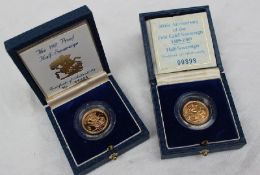 An Elizabeth II gold proof half sovereign dated 1987,
