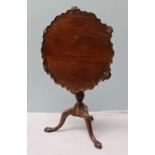 A 19th century mahogany tripod table,