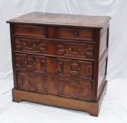 A 17th century & later yew chest,