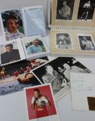Motor Racing & Boxing - Two albums and signed photographs, including Muhammad Ali, Henry Cooper,