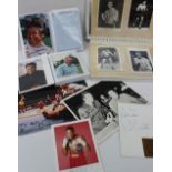 Motor Racing & Boxing - Two albums and signed photographs, including Muhammad Ali, Henry Cooper,