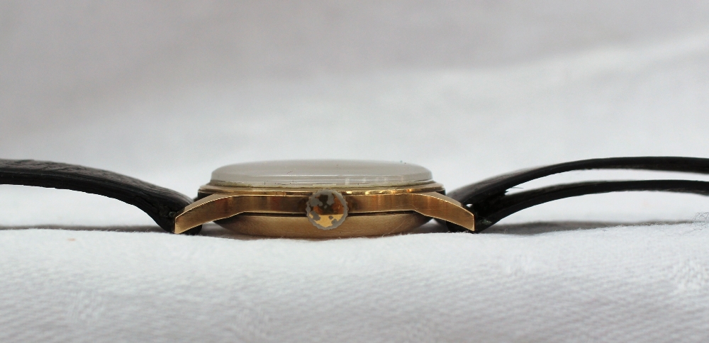 A 9ct yellow gold Gentleman's Garrard automatic wristwatch, with a silvered dial, - Image 3 of 5