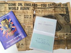 Football - England 1966 World Cup Winners Autographs, including Alf Ramsey, Gordon Banks,