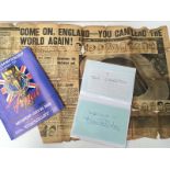 Football - England 1966 World Cup Winners Autographs, including Alf Ramsey, Gordon Banks,