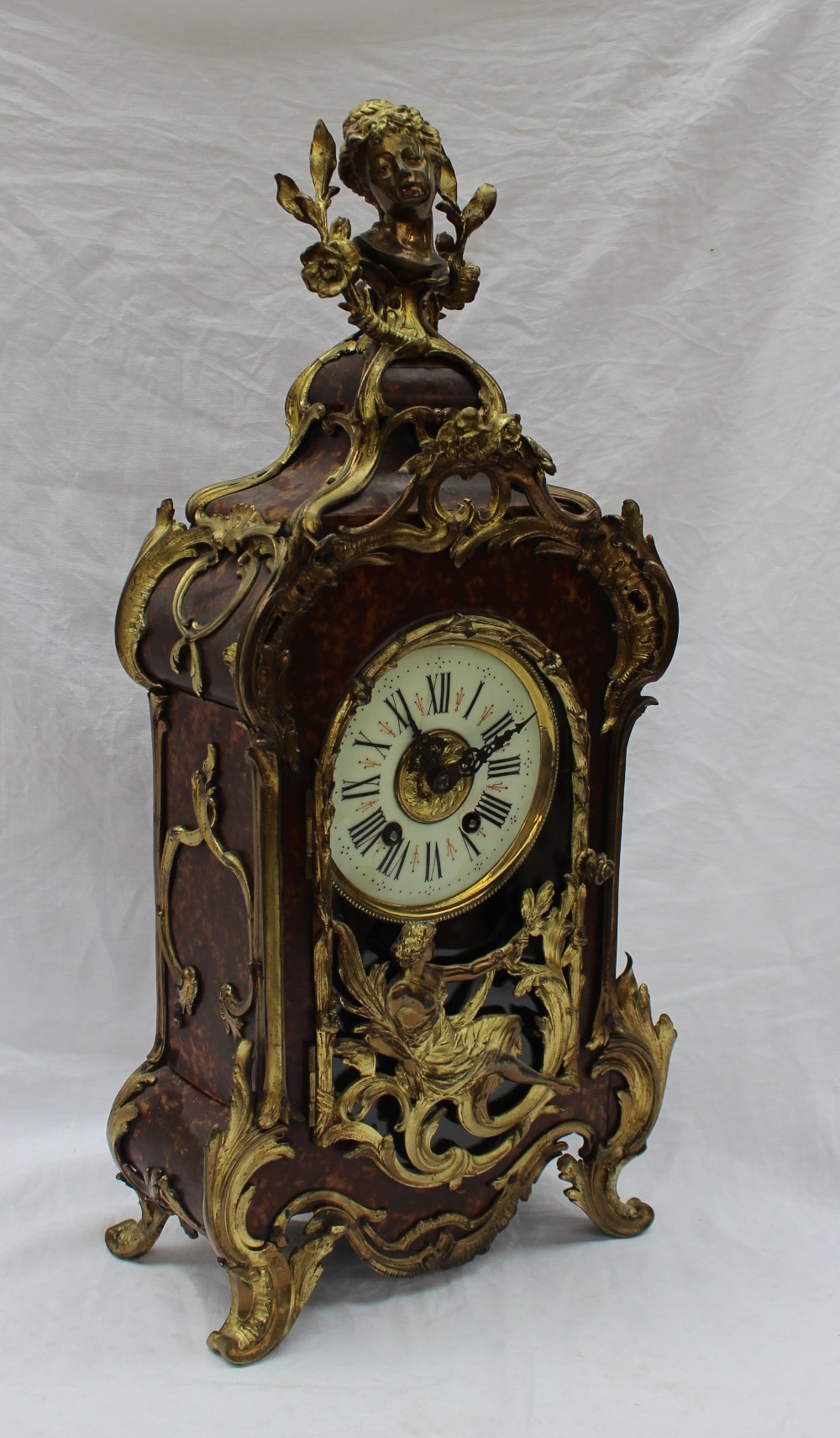 A late 19th century tortoiseshell and ormolu mounted bracket clock, - Image 2 of 7