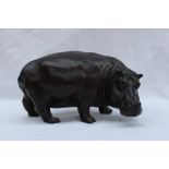 V Marston A Hippopotomas A limited edition bronze sculpture No.