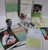 Rugby - A collection of autograph sheets contained in three albums including Sir Clive Woodward,