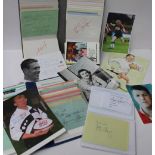 Rugby - A collection of autograph sheets contained in three albums including Sir Clive Woodward,