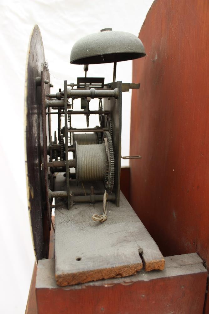 A 19th century mahogany longcase clock, the arched hood above a long trunk door, - Image 3 of 7