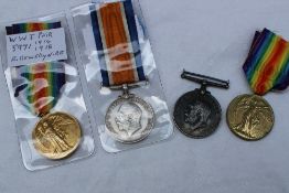 A pair of World War I medals the Victory medal and the British War medal issued to 5971 SPR. E.