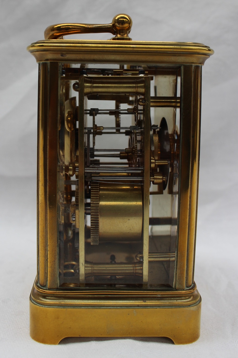 A 19th century French brass carriage clock, - Image 6 of 7