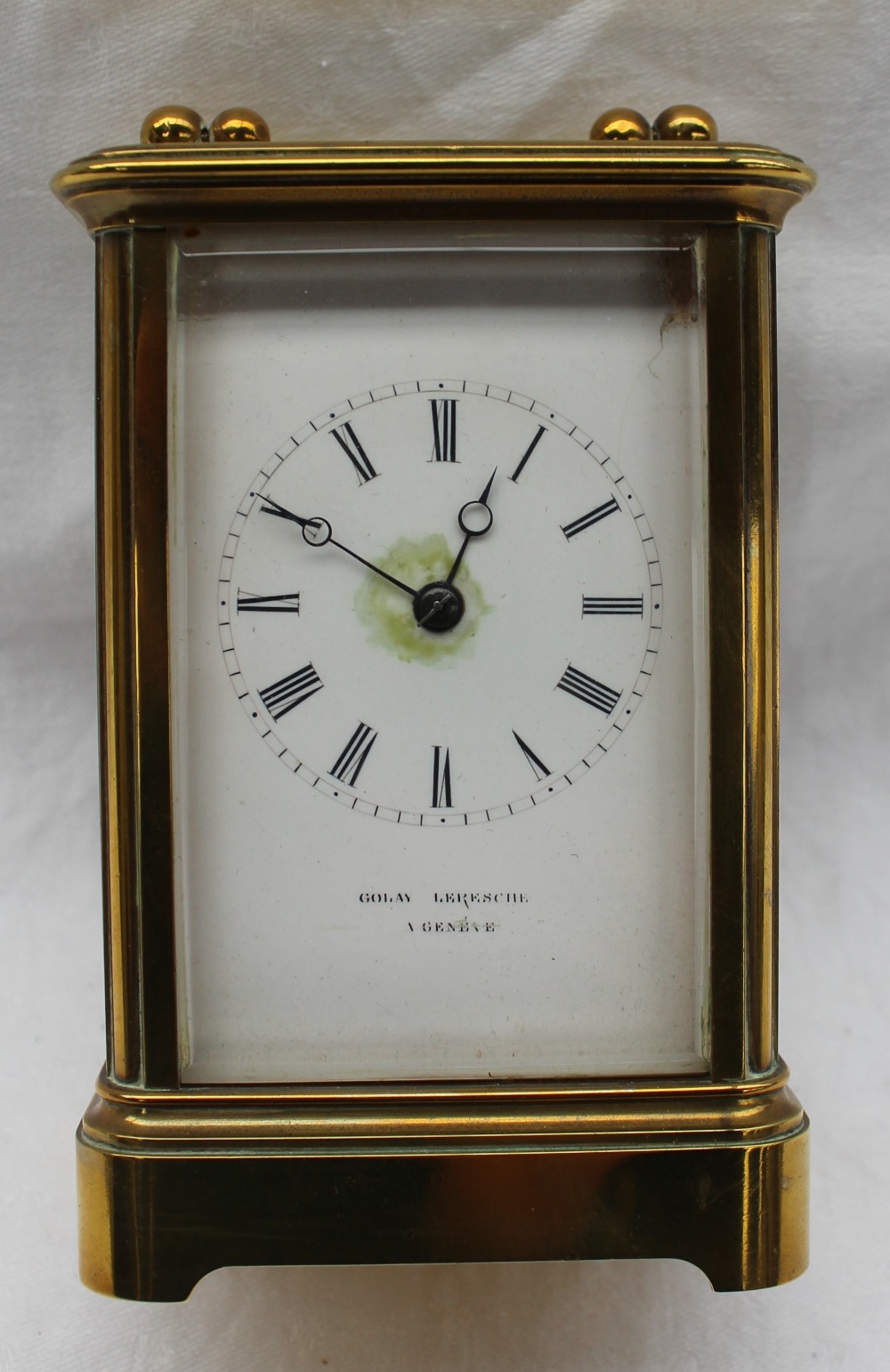 A 19th century French brass carriage clock,