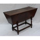 An 18th century oak dough bin,