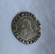 An Elizabeth I silver hammered sixpence dated 1591