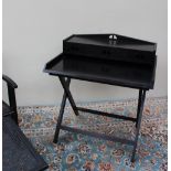 A modern black ash folding desk,