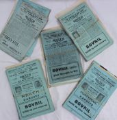 A collection of Cardiff rugby programmes from 1945-1950 (five seasons), including v.