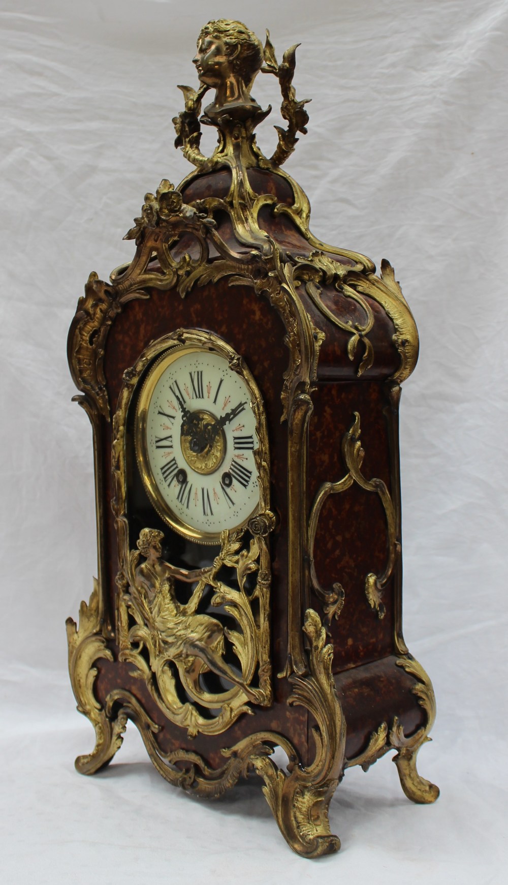A late 19th century tortoiseshell and ormolu mounted bracket clock, - Image 3 of 7