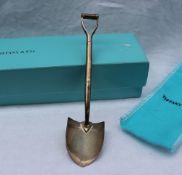A Tiffany & Co. silver shovel, marked Tiffany & Co.