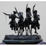 After Frederic Remington "Coming through the rye" Bronze Signed Founders authorized edition No.