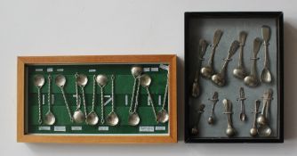 A set of spoons made from German coins,