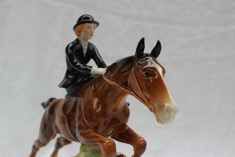 A Beswick model of a Huntswoman jumping a fence, - Bild 3 aus 5