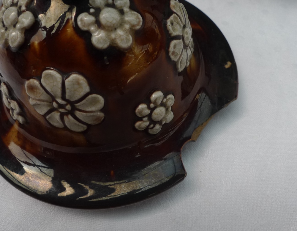 A 19th century pottery bargeware tea pot, with a treacle brown glaze, - Image 5 of 7