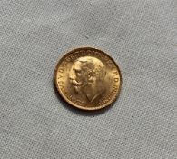 A George V gold sovereign dated 1925