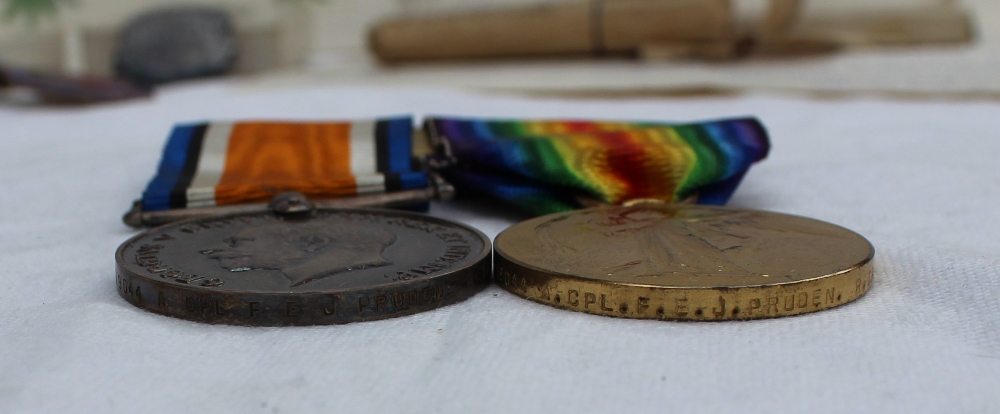 A World War I War medal and Victory medal, issued to 19044 A. CPL. F.E.J. Pruden, R. IR. FUS. - Image 3 of 4