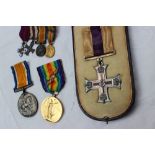 A set of three World War I medals including the Military Cross, issued to Capt. E. B Jory R.E.