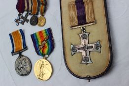 A set of three World War I medals including the Military Cross, issued to Capt. E. B Jory R.E.