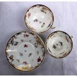 A trio of Rockingham porcelain breakfast cup, teacup and saucer,