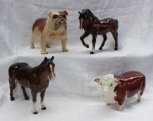 A Beswick model of a Hereford Bull,