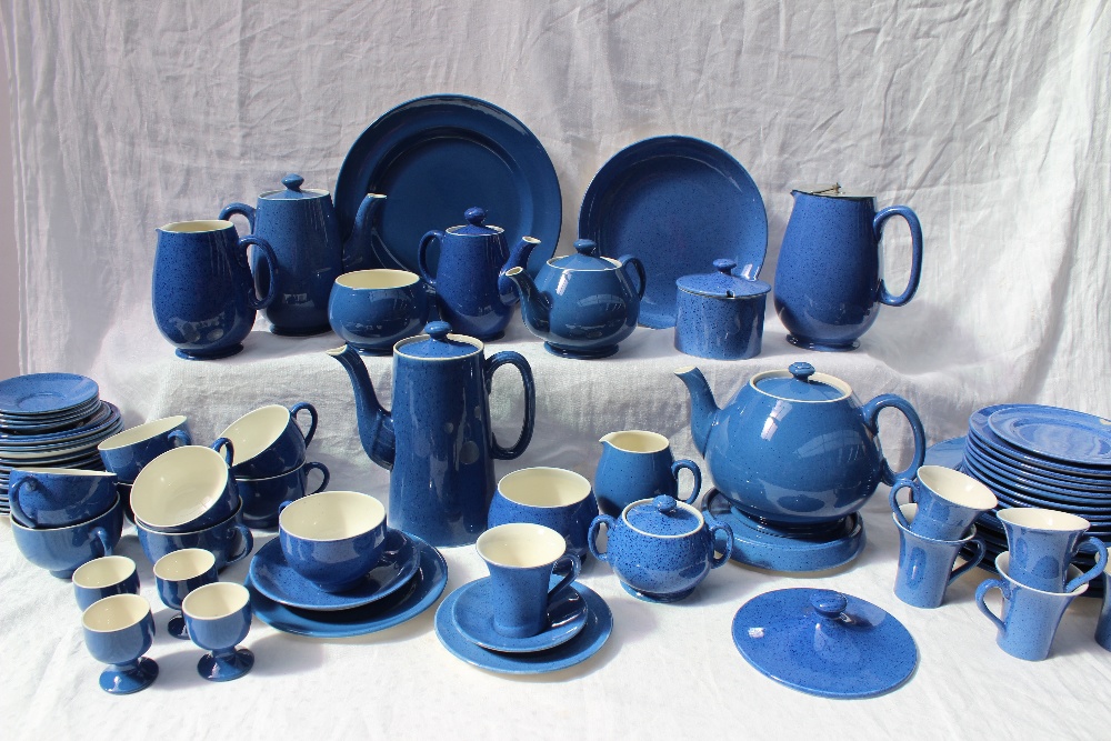 A Moorcroft powder blue part tea and dinner service, comprising ten 16.
