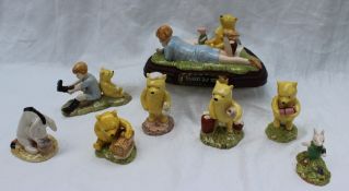 Eight assorted Royal Doulton figures from the "Winnie the Pooh collection" including "Summer's day