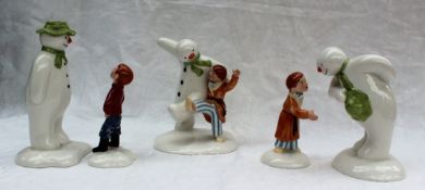 Two Royal Doulton figures "The Snowman" No.709/2500 and "James" No.