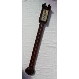 A 19th century rosewood stick barometer,