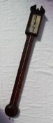 A 19th century rosewood stick barometer,