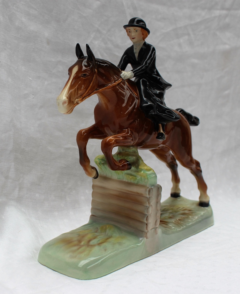 A Beswick model of a Huntswoman jumping a fence, - Bild 2 aus 5